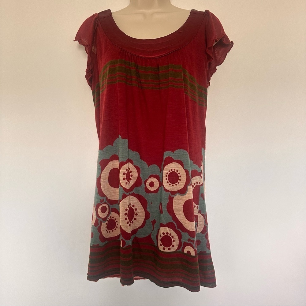 Women’s Orion London Burgundy Floral Mini Dress XS / Small